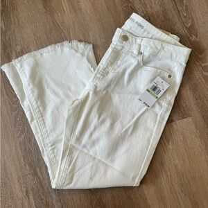 Michael Kors crop-flare mid-rise white denim jeans - NWT